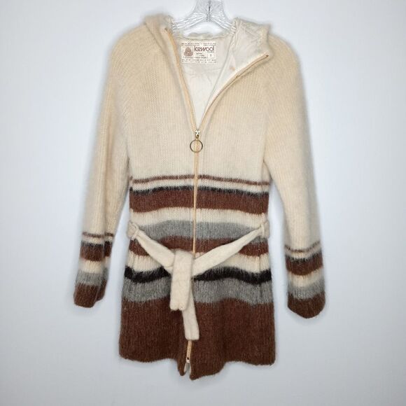 Vintage Icewool 100% Sheep Wool Knitted Coat size small - Picture 1 of 10